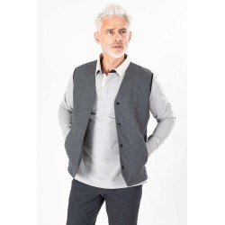 Blouson matelassé sans manches gris