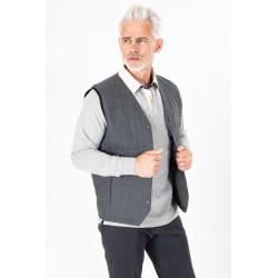 Blouson matelassé sans manches gris