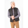 gilet sans manches marron en coton