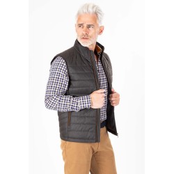 gilet sans manche matelassé marron