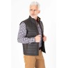 gilet sans manche matelassé marron