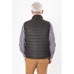 gilet matelassé sans manche coupe droite marron