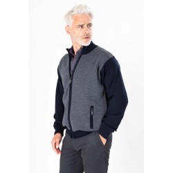 gilet en laine mélangée marine