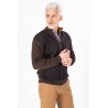 gilet manches longues marron laine mélangée