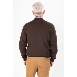 gilet marron laine et acrylique