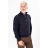 Pull col camionneur marine coupe droite