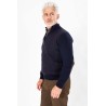 Pull col camionneur avec maille bicolore sur le devant