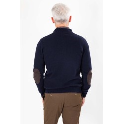 Pull col camionneur marine avec motifs coudes