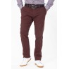 chino prune en coton mélangé