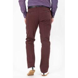 pantalon en toile chino couleur prune