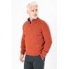Pull col boutonné orange