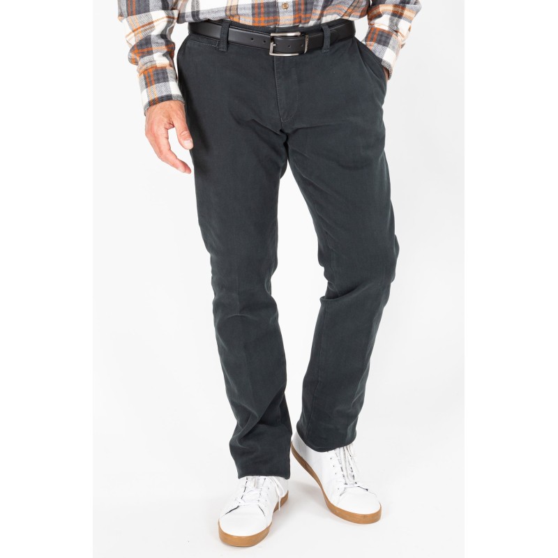 Chino vert en coton stretch