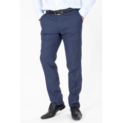 Pantalon marine effet chiné avec safety pocket