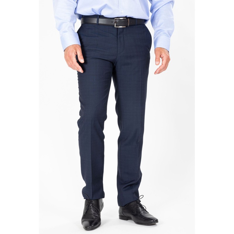 Pantalon marine en laine super 100