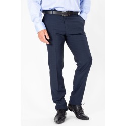 Pantalon marine en laine super 100 inforissable