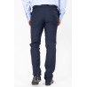 Pantalon marine en laine super 100 coupe ajustée