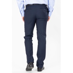Pantalon marine en laine super 100 Marzotto
