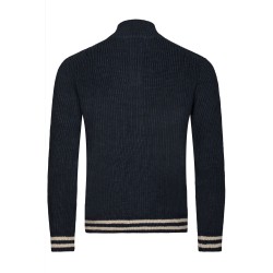 Pull col camionneur bleu
