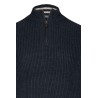 Pull col camionneur bleu zippé