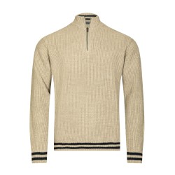 Pull col camionneur beige