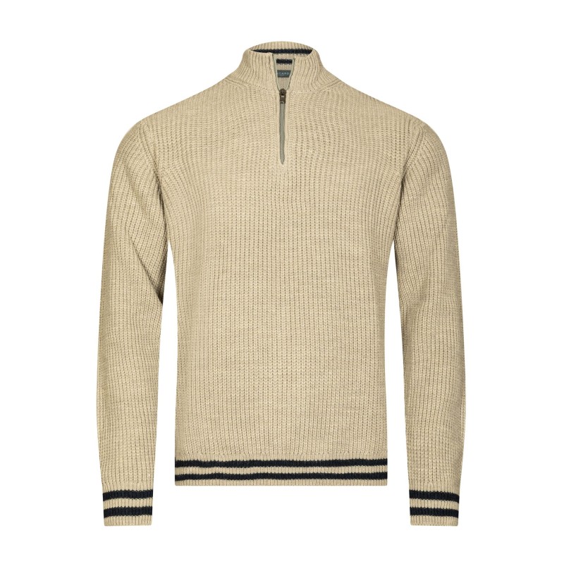 Pull col camionneur beige