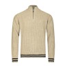 Pull col camionneur beige