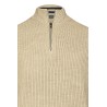 Pull col camionneur beige col zippé
