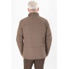Parka multipoches beige foncé coupe droite avec coudes renforcé
