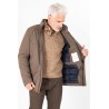 Parka multipoches beige foncé, avec poches interne zippées