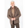 Parka multipoches beige foncé avec lien de serrage à la taille