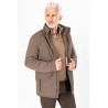 Parka multipoches beige foncé pour des sorties nature décontractée