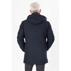 Parka marine à capuche doublée