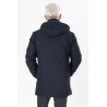 Parka marine à capuche doublée