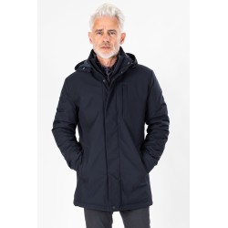 Parka marine à capuche