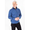 Sweat bleu en coton avec col contrasté bleu marine