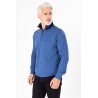 sweat bleu col zip coupe droite