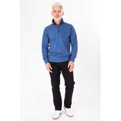 Sweat bleu en coton