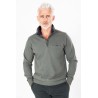 sweat manches longues kaki en coton