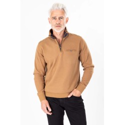 sweat marron en coton manches longues collection hiver
