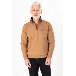 sweat 100% coton coupe régulière marron