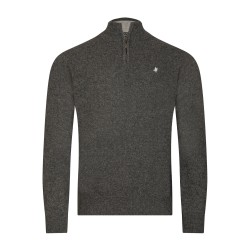 Pull col camionneur anthracite en laine d'agneau