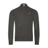 Pull col camionneur anthracite en laine d'agneau