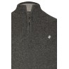Pull col camionneur anthracite en laine d'agneau