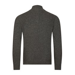 Pull col camionneur anthracite en laine d'agneau
