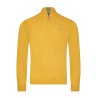 Pull col camionneur jaune en laine d'agneau