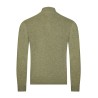 Pull col camionneur kaki en laine d'agneau coupe droite