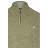 Pull col camionneur yippé kaki en laine mélangée
