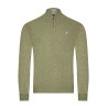 Pull col camionneur kaki en laine d'agneau