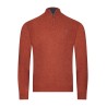 Pull col camionneur rouge en laine d'agneau