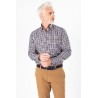 Chemise à carreaux marine coupe ajustée